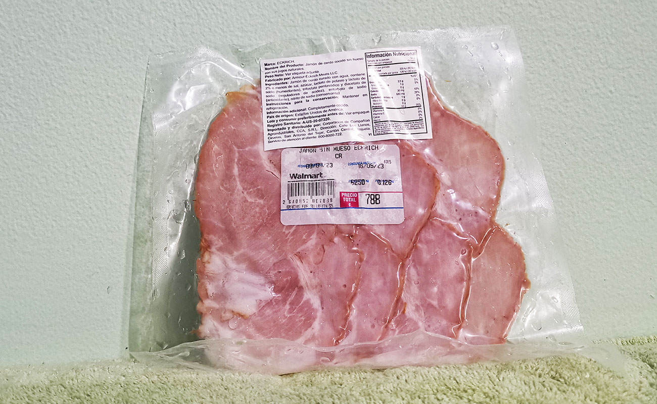 Jamón sin Hueso 126g / Walmart San Francisco Heredia 11092023