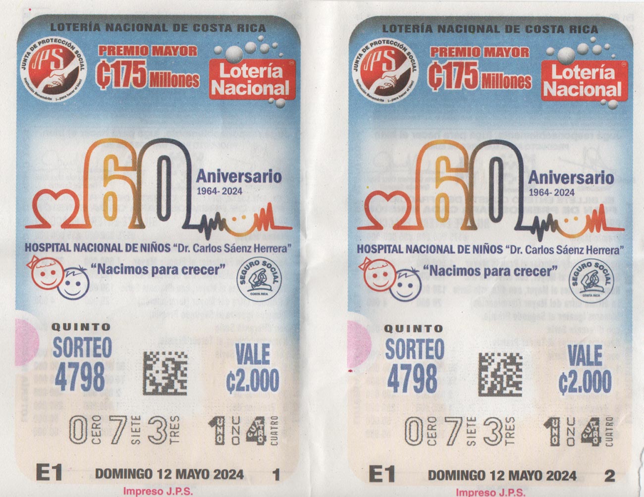 loteria-073-14-jps-hospital-nacional-de-ninos-60-aniversario-domingo-12052024